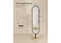 Songmics Home Standing Body Mirror with Hooks