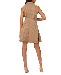 Msk Women's Sleeveless V-Neck Fit & Flare Dress