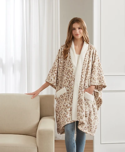 Premier Comfort Cozy Plush Printed Wrap, 50" x 70", Exclusively at Macy's