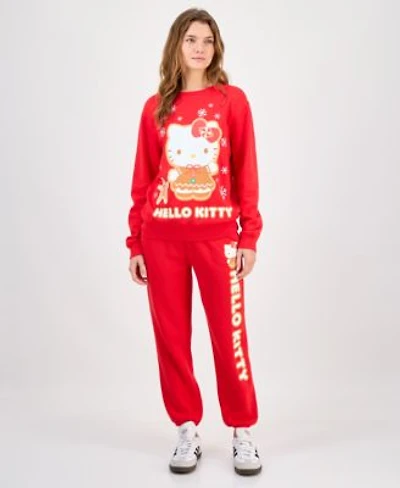 Hybrid Apparel Juniors Hello Kitty Holiday Graphic Sweatshirt Jogger Pants