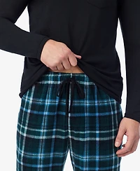 Cuddl Duds Men's Cabin Fleece Long Sleeve Pajama Set