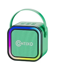 Contixo Mini Karaoke Machine with 2 Wireless Mics, Led Lights, Bluetooth Speaker