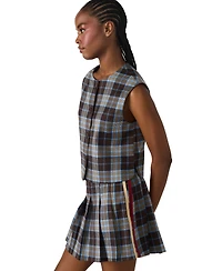Steve Madden Women's Alessa Plaid Pattern Sleeveless Top