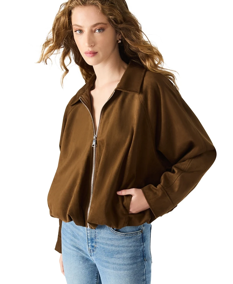 Steve Madden Women's Faux Suede Mackey Long Sleeve Jacket