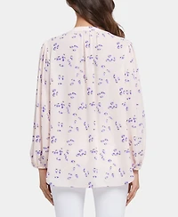 Nydj Women's Puff Sleeve Popover Top