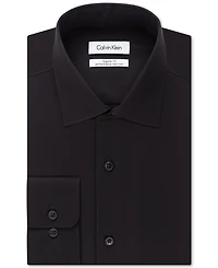 Calvin Klein Steel Men's Classic-Fit Non-Iron Performance Herringbone Dress Shirt