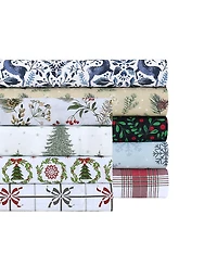 Sanders Holiday Printed Microfiber 3-Pc. Sheet Set, Twin