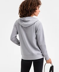 Id Ideology Women's Relaxed Zip-Front Long-Sleeve Fleece Hoodie, Created for Macy's