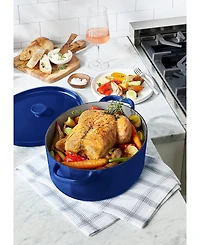 The Cellar Enameled Cast Iron 7-Qt. Dutch Oven Blue, Macy's Exclusive