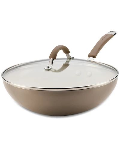 Rachael Ray Cucina Ceramic Nonstick 11" Stir Fry Pan with Lid