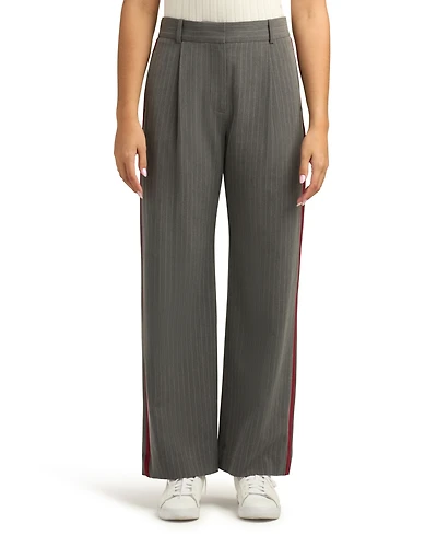 Bcx Juniors High-Rise Pinstripe Wide-Leg Pants