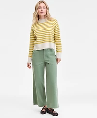 On 34th Women's Striped Mock Neck Sweater, Macy's Exclusive