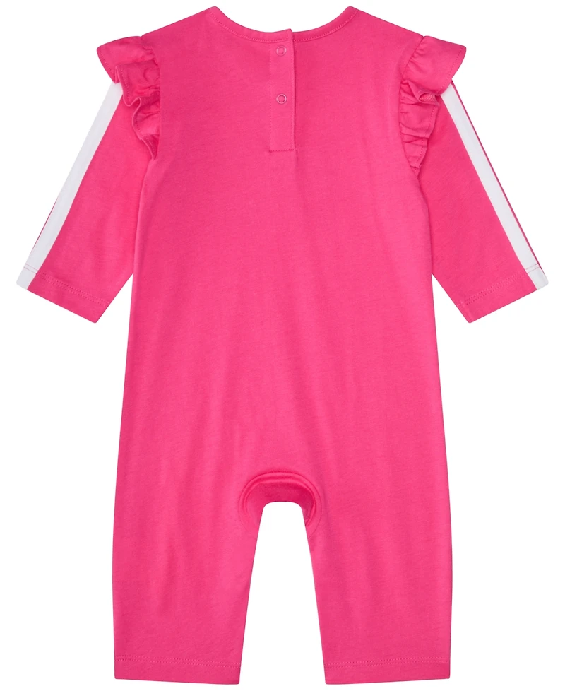 adidas Baby Girls Ruffle Long Sleeve Round Neck Coverall