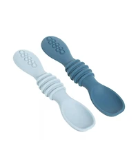 Sperric Toddler Silicone Spoons Led Weaning 4-Pack, First Stage Feeding Spoon Set Gum Friendly Bpa Lead Phthalate and Plastic Free