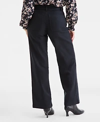 Style & Co Women's Mid-Rise Twill Wide-Leg Pants, Macy's Exclusive