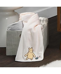 Lambs & Ivy Baby Disney Storytime Pooh Ultra Soft Fleece Blanket - Cream