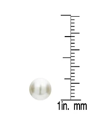 Sterling Silver Faux Pearl Studs