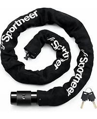 Sportneer Bike Lock: 8mm Thick High Security Anti Theft Bike Chain Lock with 2 Keys