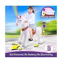 PonyCycle Ride-on Unicorn White Model U Size 4 for 4-7 Years
