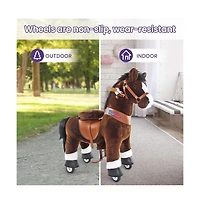 PonyCycle Ride-on Horse Chocolate Model U Size 4 for 4-7 Years