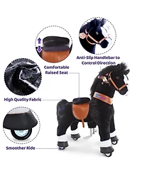 PonyCycle Ride-on Horse Black Model U Size 4 for 4-7 Years