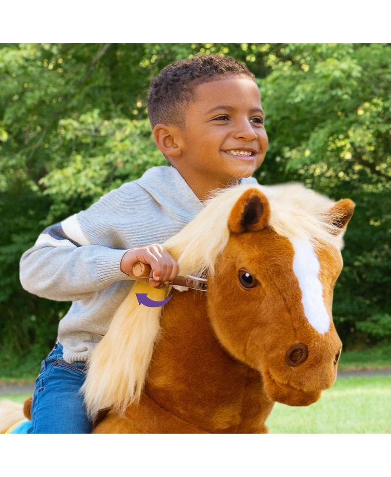 PonyCycle Ride-on Horse Brown Model X Size 4 for 4-7 Years