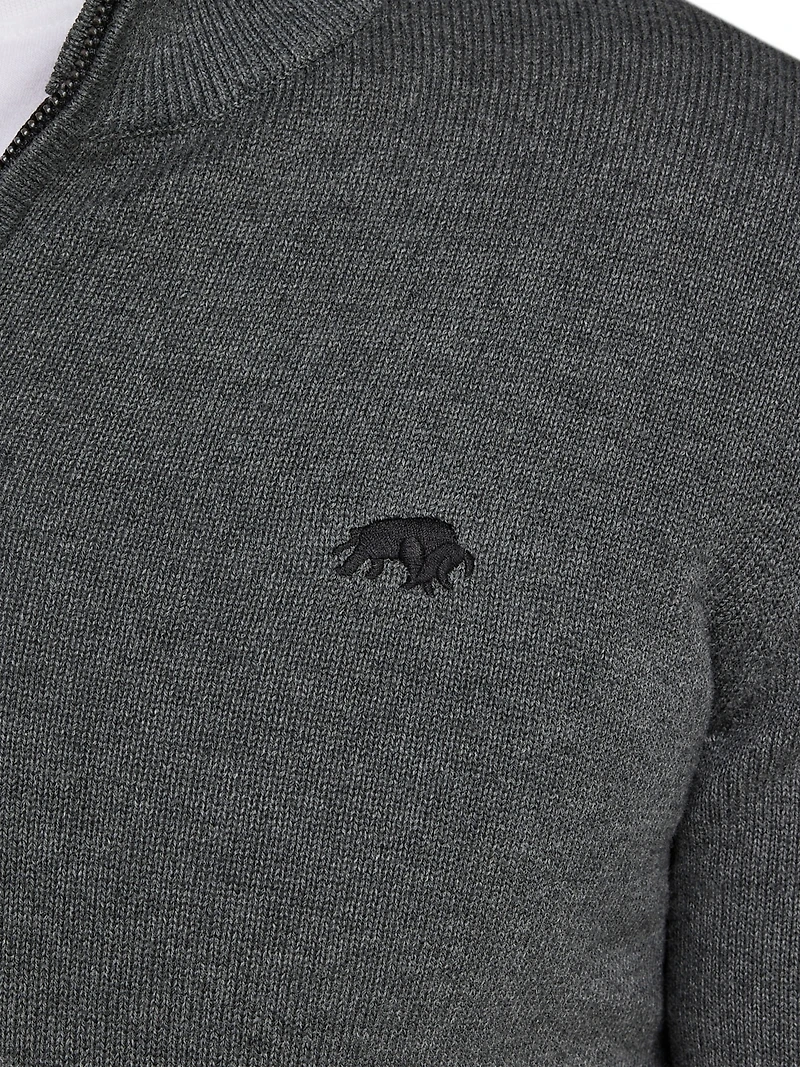 Raging Bull Men's Quarter Zip Cotton/Cashmere Knit
