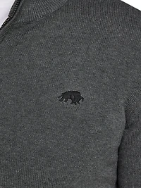 Raging Bull Men's Quarter Zip Cotton/Cashmere Knit