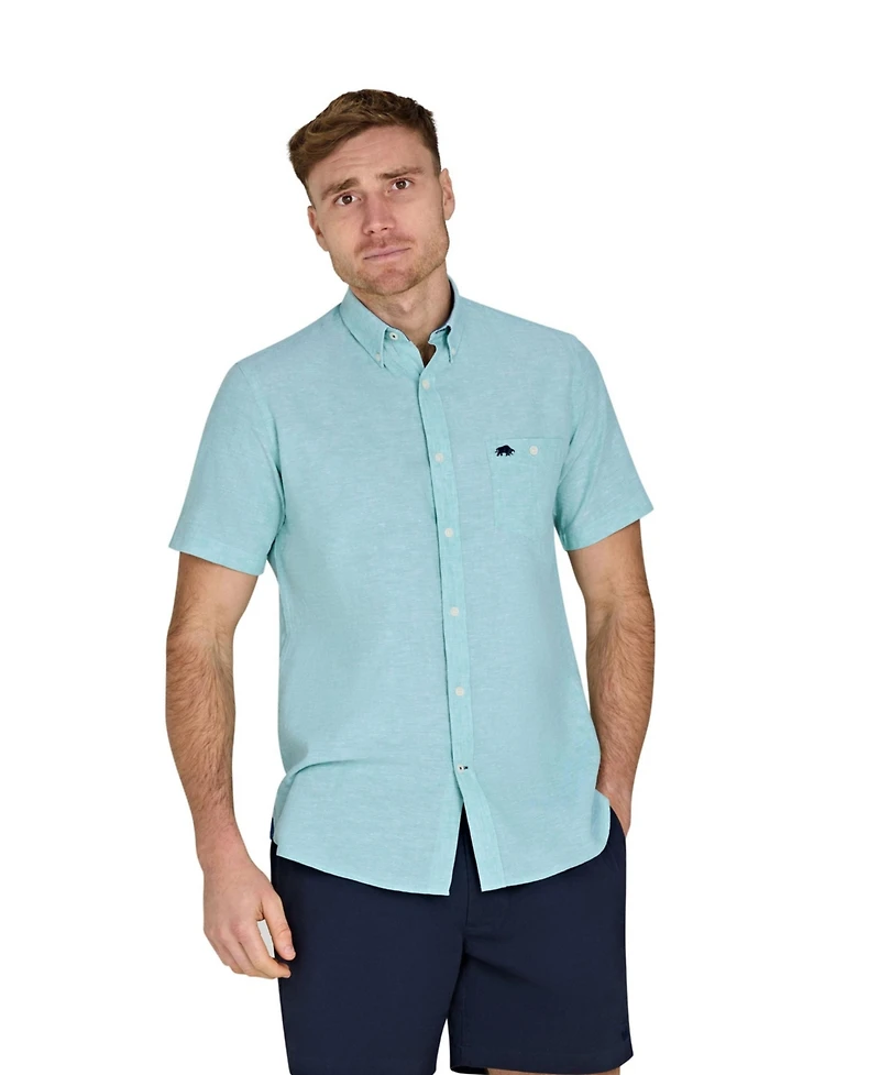 Raging Bull Big & Tall Short Sleeve Linen Shirt