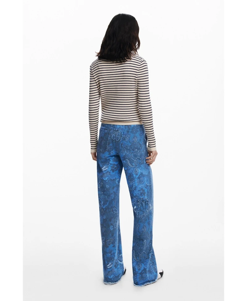 Desigual Women's Paisley twill trousers