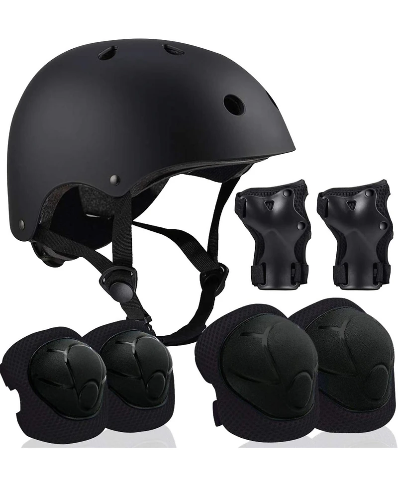 Adjustable Helmet for Ages 5-16 Kids Toddler Boys Girls Youth,Protective Gear with Elbow Knee Wrist Pads Multi-Sports Skateboarding Bike Riding Sc