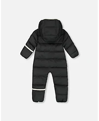 Deux par Baby Boys or Girls One-Piece Cloud Compressible Snowsuit Designed for Car Seat Black
