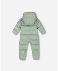 Deux par Baby Boy One-Piece Cloud Compressible Snowsuit Designed for Car Seat Sage Green