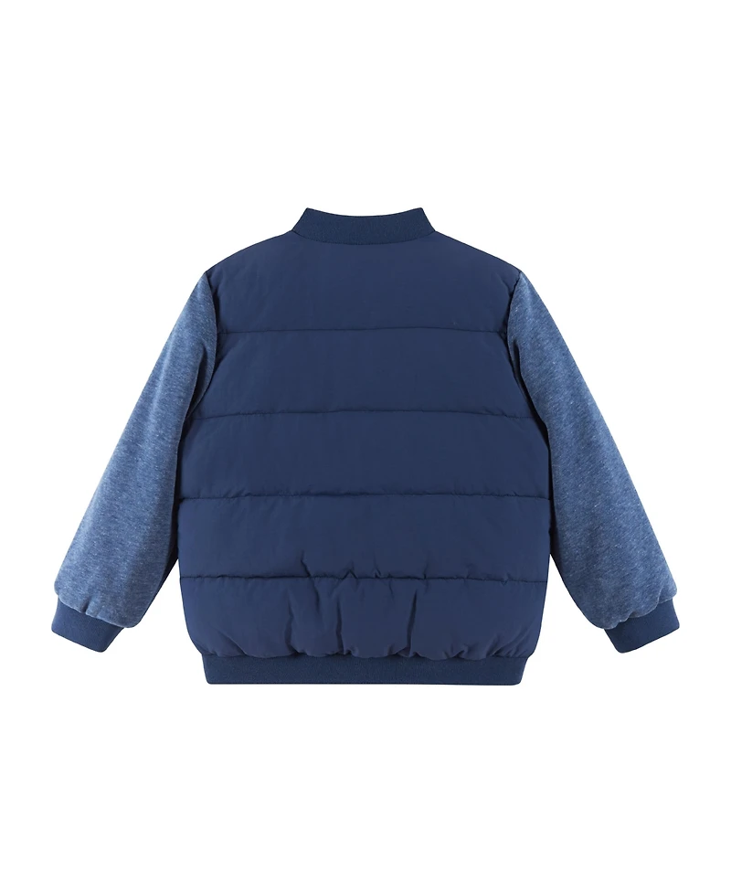 Andy & Evan Toddler/Child Boys Striped French Terry Sleeve Bomber