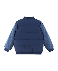 Andy & Evan Toddler/Child Boys Striped French Terry Sleeve Bomber