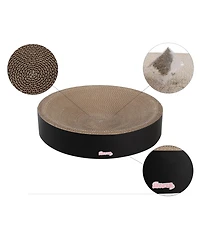 The Licker Store Nelson 20.13" Modern Cardboard Round Bowl Cat Scratcher with Catnip