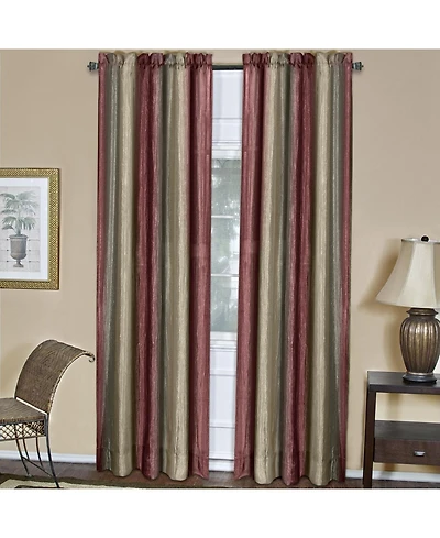 GoodGram Royal Ombre Crushed Semi Sheer 84 in. Long Curtain Panel Pair - 50 W x L, Autumn