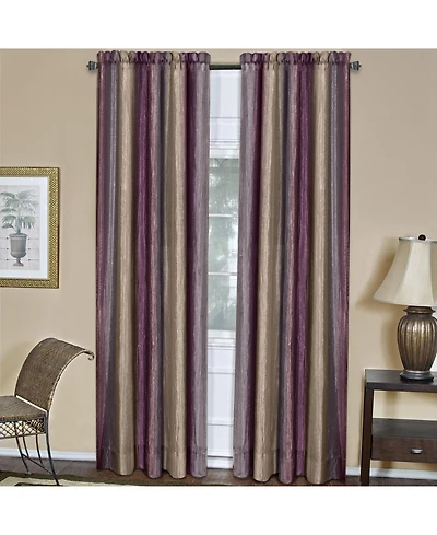 GoodGram Royal Ombre Crushed Semi Sheer 84 in. Long Curtain Panel Pair - 50 W x L, Autumn