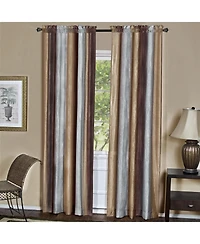 GoodGram Royal Ombre Crushed Semi Sheer 84 in. Long Curtain Panel Pair - 50 W x L, Autumn