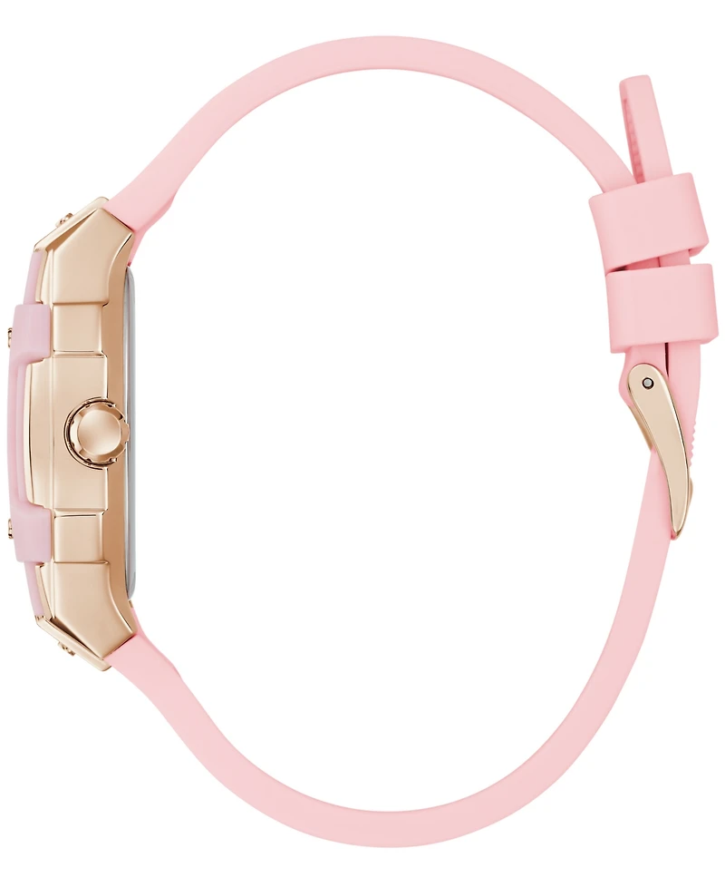 Guess Women's Pink Rose Gold Tone Multi-function Watch, 35mm