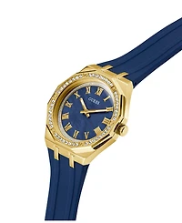 Guess Women's Blue Rose Gold Tone Analog Watch, 36mm