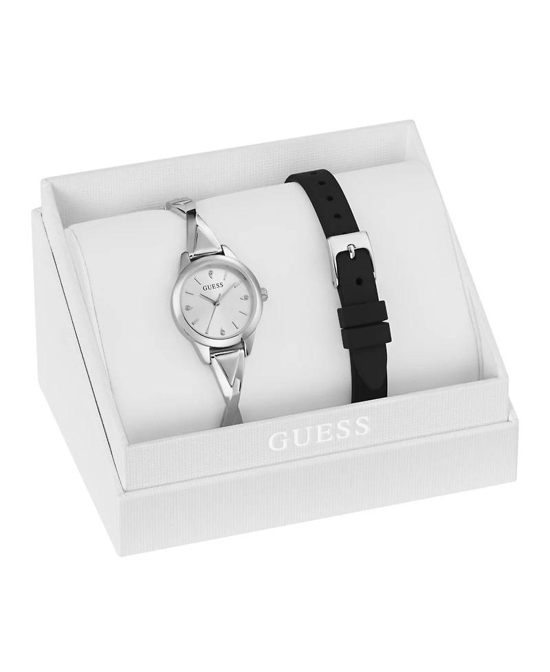 Guess Women's Silver Tone Analog Watch, 26mm