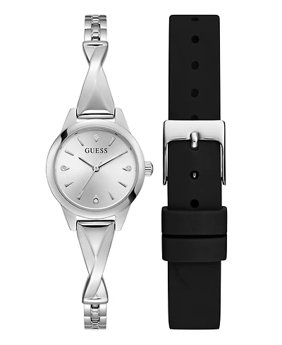 Guess Women's Silver Tone Analog Watch, 26mm