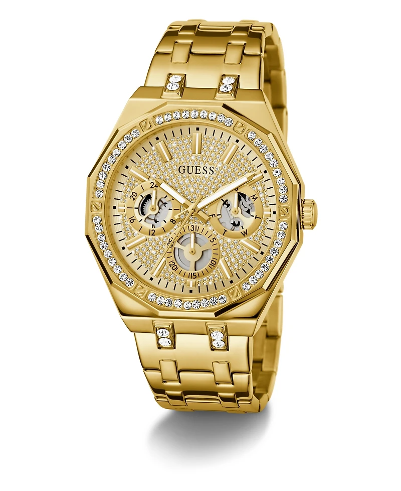 Guess Men's Gold Tone Multi-function Watch, 43mm