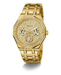 Guess Men's Gold Tone Multi-function Watch, 43mm