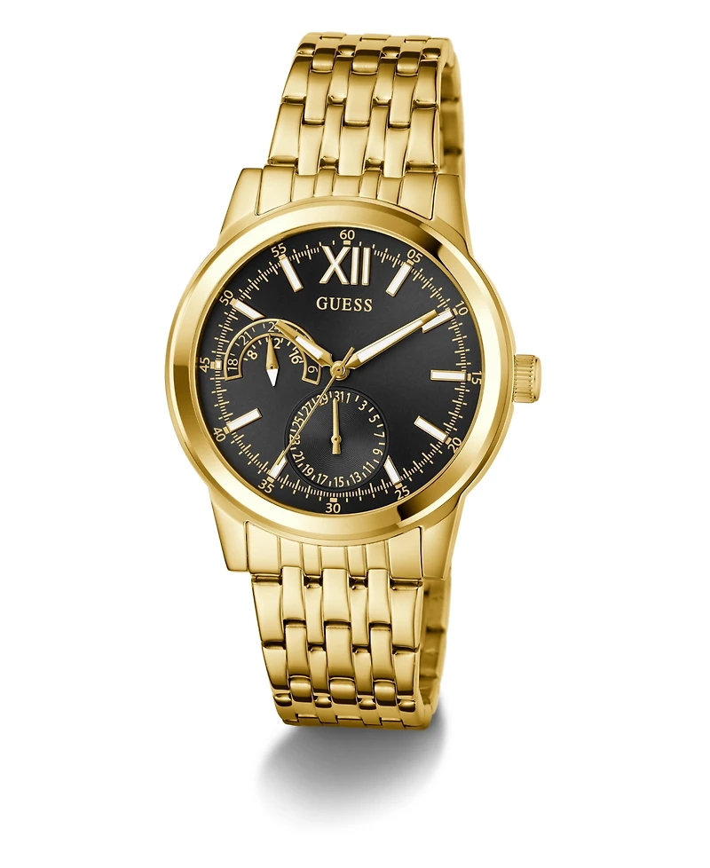 Guess Men's Gold Tone Multi-function Watch, 42mm