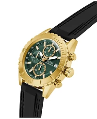 Guess Men's Black Gold Tone Chronograph Watch, 45mm