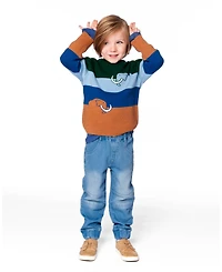 Deux par Toddler Boys French Terry Jogger Pants Light Blue Denim - Toddler|Child