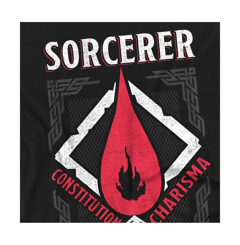 Logovision Men's Dungeons Dragons Sorcerer Constitution Charisma T-Shirt