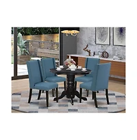 East West Furniture Dining Room Set Black